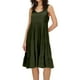 thumbnail image 1 of Vestido informal ligero sin mangas de color liso para mujer, ideal para primavera-verano, 1 of 4