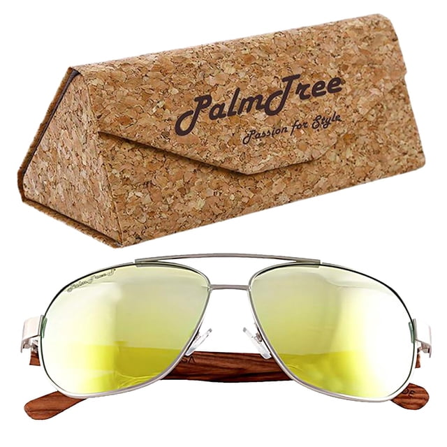Gafas con Armazón de Metal Fierce Polarized Gold Polarizado+UV400 Metal Polipropileno Madera de Cebra