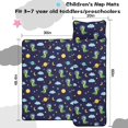 thumbnail image 5 of Dinosaur and Moon Navy Pattern Teens Toddler Nap Mat with Pillow, Sleeping Mat Bag for Preschool Daycare 60"x20", 5 of 6