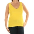thumbnail image 3 of BAR III $50 Womens New 1523 Yellow Knit Sleeveless V Neck Casual Top S B+B, 3 of 4