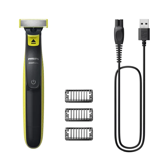 Philips OneBlade Rostro QP2724/10 – Recortadora, perfiladora y afeitadora 3‑en‑1 con 3 peines de 1/3/5 mm