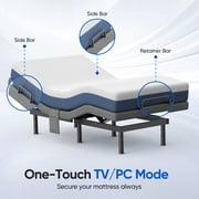 eChamp Electric Adjustable Bed Frame Base with Massage,Remote Controller,No Mattress,Split King Size