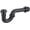 Style-1-Black, variant on (1 Pack) White P Trap 1 1/2 Inch for Bathroom Kitchen Sink Drain Pipe Tubular Kit with White Threaded Adapter and Blue TPE Washer KSD-001W
