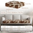 thumbnail image 6 of TSOVTHRID Brown Cow Pattern Soft Couch Cover for 3 Cushion Sofa Stretch Washable Pet Couch Seat Covers Non Slip Cushion Covers for Couches Sofas with Elastic Band, 24x24 Inch, 6 of 7
