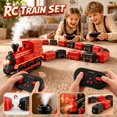 Remote Control Train Toy with Steam Mist, Magnetic Carriages, 2.4GHz RC ...