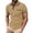 Khaki, variant on Yuhangmm Men's Polo Shirts, Men's Shirts - Spring Business Lapel Top with Short Sleeves and Patchwork Detail for Everyday Comfort Light Blue XXXL