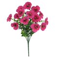 thumbnail image 1 of Ramo de flores artificiales tricolores violetas y pensamientos para decoración de patio en Pascua, 1 of 4