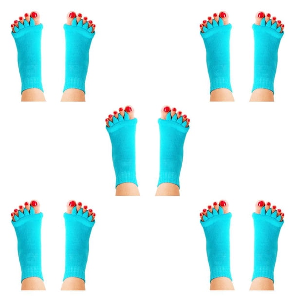 Toystoory 1 Pair 5 Toe Socks Overlapping Color Comfortable Breathable Dressing Solid Separation Relaxing Hosiery Type2 NO2 Toystoory CBP096053