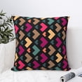 thumbnail image 6 of YFYANG Square Decorative Throw Pillow Case (Without Pillow Insert), Abstract Polygon Pattern Bedroom Sofa Car Cushion Cover, 24"x24", 6 of 9