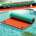 thumbnail image 4 of Vecukty Multi Person Floating Water Mat,8.5x 6 ft Lily Pad for Water Recreation,Tear Resistant XPE Foam for Beach, Ocean, Lake,Green&Orange, 4 of 10