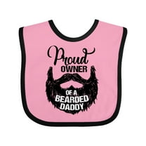 Inktastic Proud Owner of a Bearded Daddy Boys or Girls Baby Bib