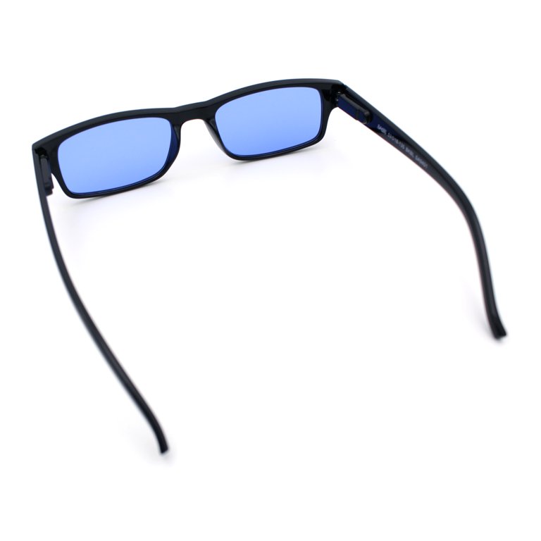 Mens Small Face Snug Fit Color Lens Rectangular Plastic  display picture 1
