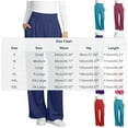 thumbnail image 3 of Womens Yoga Pants with Pockets High Waist Wide Leg Office Work Trousers Casual Loose Solid Color Soft Comfy Wear Lounge Pants, 3 of 5