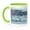 Green/White, variant on 3drose, Usa, Alaska, Endicott Arm. Overview of Dawes Glacier., 15oz Mug
