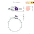 thumbnail image 4 of ANGARA Natural Solitaire Amethyst Infinity Knot Ring in 925 Sterling Silver for Women (Size-5mm) | February Birthstone, Birthday, Anniversary, Jewelry Gift for Women | Natural Amethyst Ring, 4 of 9