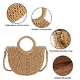 thumbnail image 4 of Bolso bandolera pequeño de paja Youjaree para mujer, tejido a mano, bolso de hombro para verano (marrón), 4 of 7