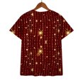 thumbnail image 4 of MEICHEN Women's Shirt T Shirt Glitter Shirt Fashion Starry Summer Shirt Round Neck Short Sleeve Top Outfit, 4 of 9