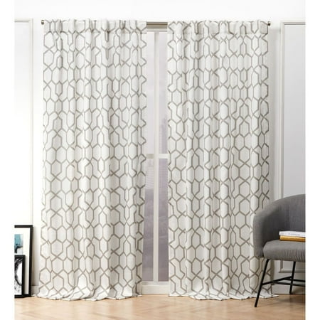 Nicole Miller Hexa Hidden Tab Top Curtain Panel Pair