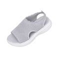 thumbnail image 2 of BADHUB Womens Open Toe Sandals Arch Support Sandals with Comfortable Slip On Sport Athletic Orthopedic Walking Sandals Gray 40, 2 of 5
