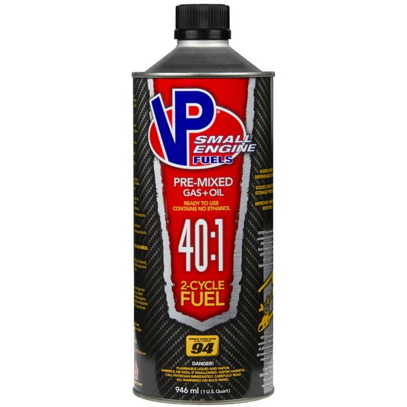 VP Racing Fuels Fuel 6295 Use With Small Engines; Leaded; 2 Cycle 40 1 Pre-Mix With Oil; 1 Quart Bottle; Single