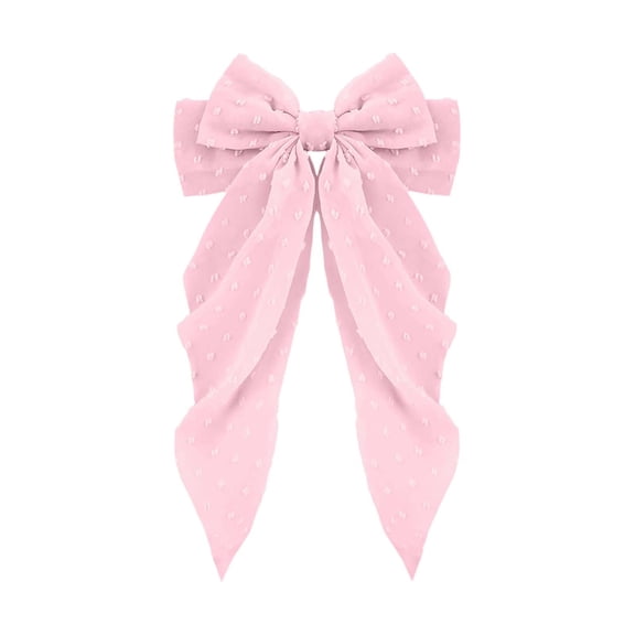 Elegant Oversized Chiffon Bow Barrettes French Barrette Hair Clip With Long Tail For Women Girls Stylish Hair Accessories