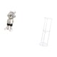 thumbnail image 5 of Figura de escritorio,Estante con estatua de astronauta para decoración de oficina y hogar,Mesa auxiliar redonda,Mesa auxiliar redonda de acrílico transparente de 3 niveles para sala de, 5 of 8