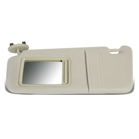 For 2007 to 2011 Toyota Camry Factory Style Left Driver Side Sun Visor Sunshade without Vanity Light Beige 08 09 10