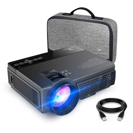 VANKYO Leisure 3 1080P Supported Mini Projector with 40000 Hours Lamp Life, LED Portable Projector Support 170 Display, Compatible with TV Stick, PS4, HDMI, VGA, TF, AV and USB (Black)