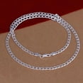 thumbnail image 2 of Men'S Women'S Unisex 925 Sterling Silver Plated Necklace B15, 2 of 2