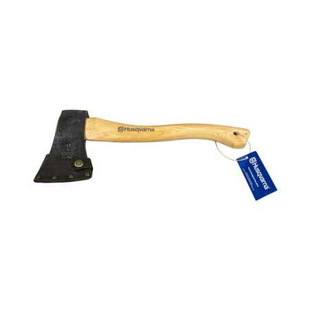 Leather Handle Hatchet - Genuine Husqvarna 13” Wooden Curved Handle Hatchet w/ Leather Edge Cover / 596270901, 576926401, 505694507, 502640201