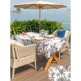 thumbnail image 5 of Outdoor Tablecloth with Umbrella Hole for Patio/Picnic/Party/Camping, Coastal Brown Coral Waterproof Table Cloth Rectangle Table Cover Washable, Summer Ocean Starfish Nautical Vintage (54"x 80"), 5 of 8