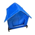thumbnail image 2 of Casa para gatos al aire libre, refugio para gatitos, refugio para gatos callejeros, casa para mascotas para la comunidad invernal Azul, 2 of 9