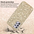 thumbnail image 4 of Compatible with Samsung Galaxy A13 4G Case, Glitter Sparkly Samsung A13 4G Phone Case with Slim Silicone Shockproof Protective Bumper Cover for Cute Girls Women (Gold), 4 of 14