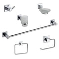 thumbnail image 1 of Juego De Baño Alfa 6 piezas Acero Inoxidable Cromado Cuadrado De Lujo, 1 of 3