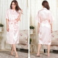 thumbnail image 5 of Dengjunhu Women's Floral Lace Robe Long Sleeves Dressing Gown Bathrobe Bride Robe Nightwear, 5 of 7