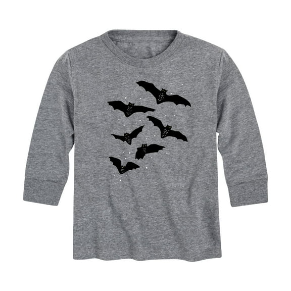 Instant Message - Spooky Bats Side Hit - Youth Long Sleeve Tee