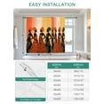 thumbnail image 6 of Black Women Tie Up Curtains for Windows 63 Inch Length Balloon Curtains Kitchen Adjustable Balloon Window Shade African Southwestern Boho Orange Yellow Tie Up Valance Bathroom Curtain Window 46"x63", 6 of 6