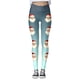 thumbnail image 3 of MKLEKYY Leggings deportivos para mujer, leggings de entrenamiento, pantalones con estampado navideño de bloques de color, leggings elásticos suaves 2494, 3 of 4