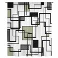 thumbnail image 2 of Sage Green Geometric Sheer Curtains 96 Inches Long, Black Grey Abstract Striped Modern Art Light Filering Curtains, Privacy Drapes Simi Floor to Veiling Curtain for Living Room Large Window Treatment, 2 of 9