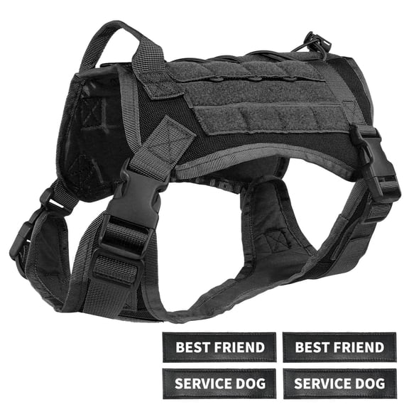 No Pull Dog Harness for Large Dogs, No Choke Front Clip Harness with Easy Control Handle, Adjustable Easy on Pet Harness for Running Walking