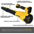 thumbnail image 5 of Cordless Leaf Blower, 480 CFM/170 MPH, 6-Speed Mode with Digital Display Screen, Compatible with DeWALT 20V  Battery, Blower for Lawn Care, Yard, Blowing Leaves, Dust, Snow (Tool Only), 5 of 6
