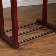 Proman Products Winston Wooden Clothes Valet Stand Organizer (Mahogany)