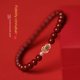thumbnail image 2 of Pulsera de cinabrio genuino para mujer Estilo de mujer Pulsera de arena de oro púrpura con cuentas de calabaza y año de nacimiento del tigre para mujer, 2 of 2
