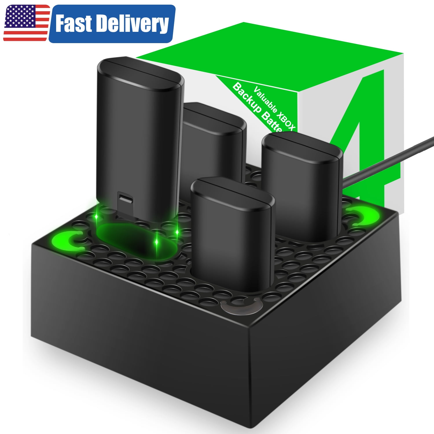 Charging Station for Xbox One Controller Battery Pack, TechKen Xbox One