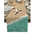 thumbnail image 2 of Sea Beach Welcome StarShell Table Runner Home Wedding Table Flag Mat Centerpieces Decoration Party Dining Long Tablecloth, 2 of 7
