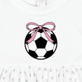 thumbnail image 4 of Inktastic Girls Soccer Ball Coquette Bow Girls Baby Dress, 4 of 5