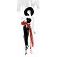 thumbnail image 2 of Tavoletti, Anne 15x32 White Modern Wood Framed Museum Art Print Titled - Fifties Fashion IV Red Scarf, 2 of 4