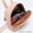 thumbnail image 2 of Mochila Katech para mujer, minimochila de piel sintética para mujer, mochila pequeña de viaje, elección inteligente para mujeres elegantes, color negro, largo x ancho x altura, mochila, 2 of 6