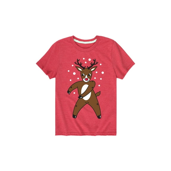 Instant Message - Floss Dance Reindeer - Toddler Short Sleeve Tee
