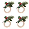 thumbnail image 1 of Christmas Napkin Ring Set Christmas Napkin Ring Christmas Holiday Dinner Table Decoration C, 1 of 5